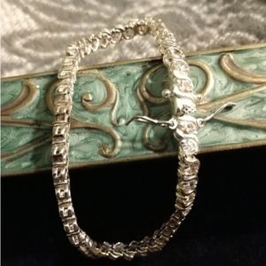 Sterling Silver and Cubic Zirconia Tennis Bracelet